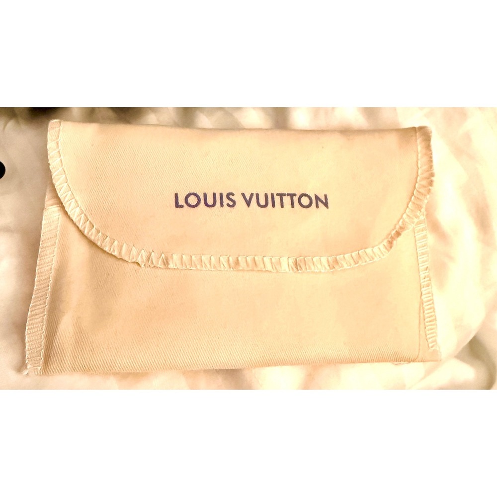 Louis Vuitton Cream Cotton Dust Bag Pouch Small Accessory 6x4 Logo Envelope